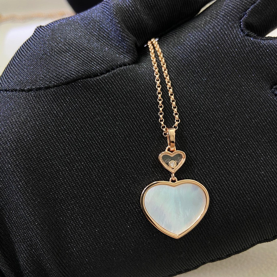Happy Glass Heart Pendant