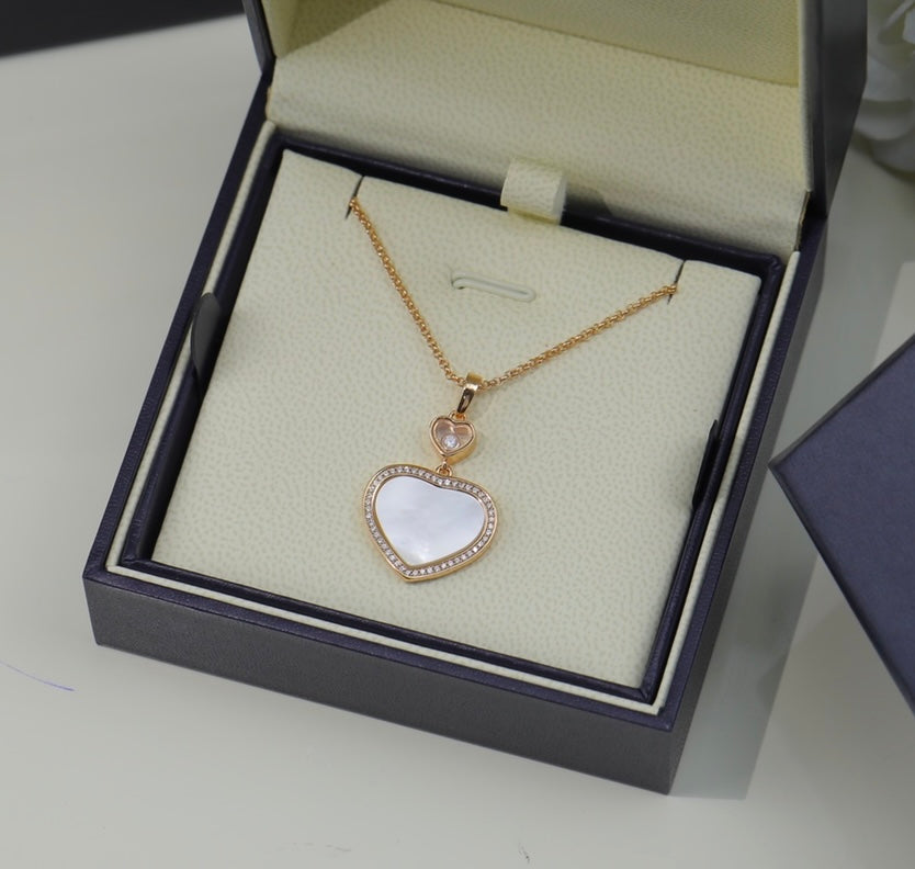 Happy Glass Heart Pendant