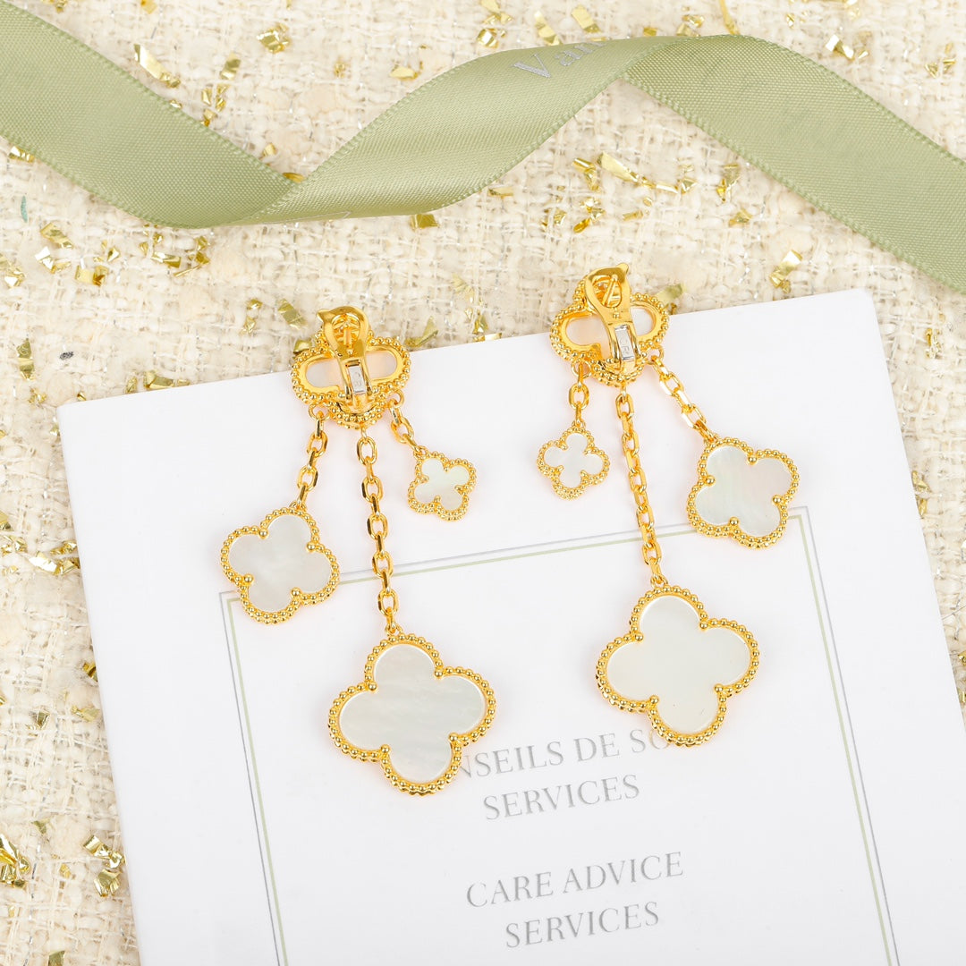 Lucky Clover Drop Earrings S925