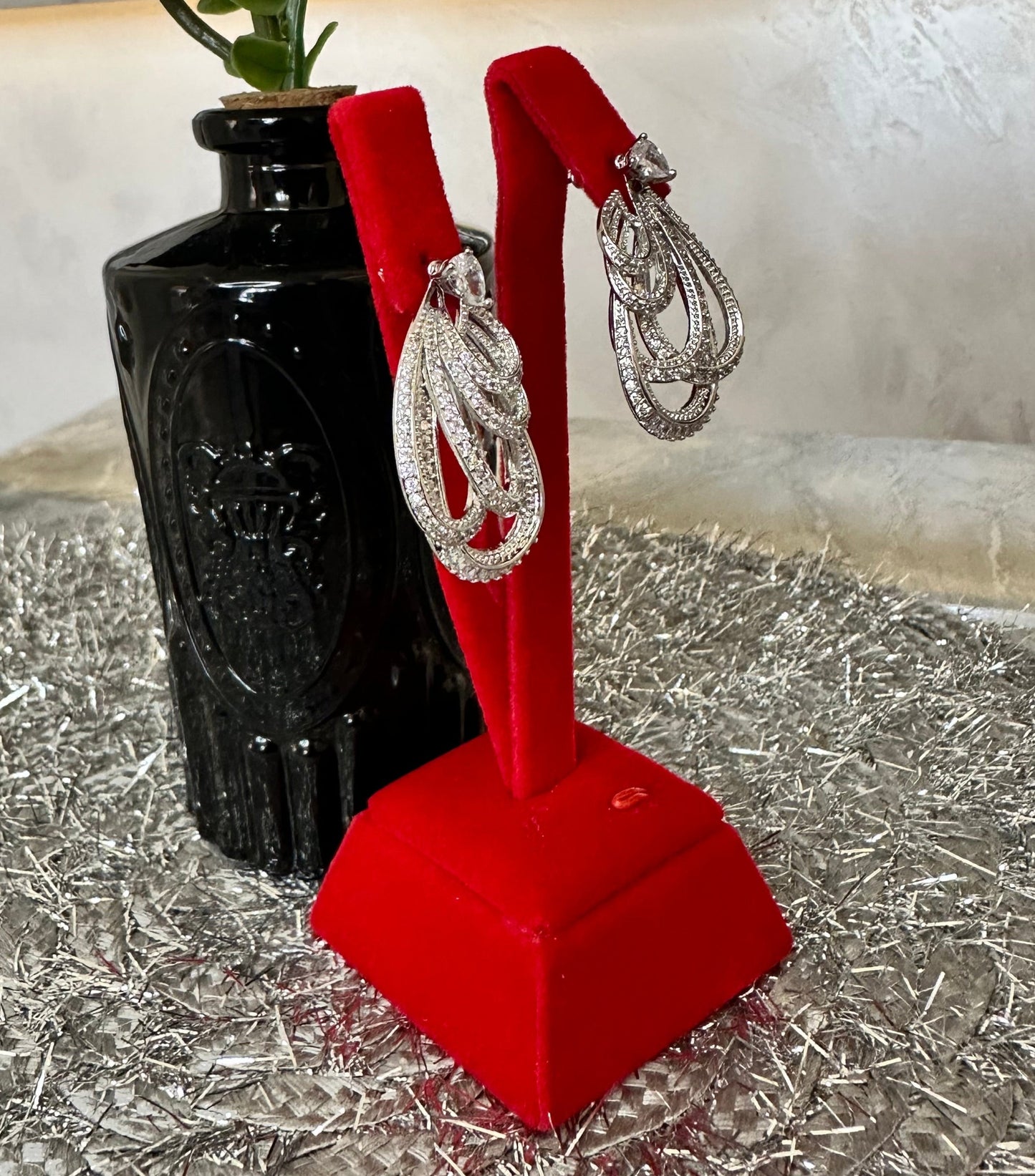 Cascade Teardrop 2 in 1 Earrings