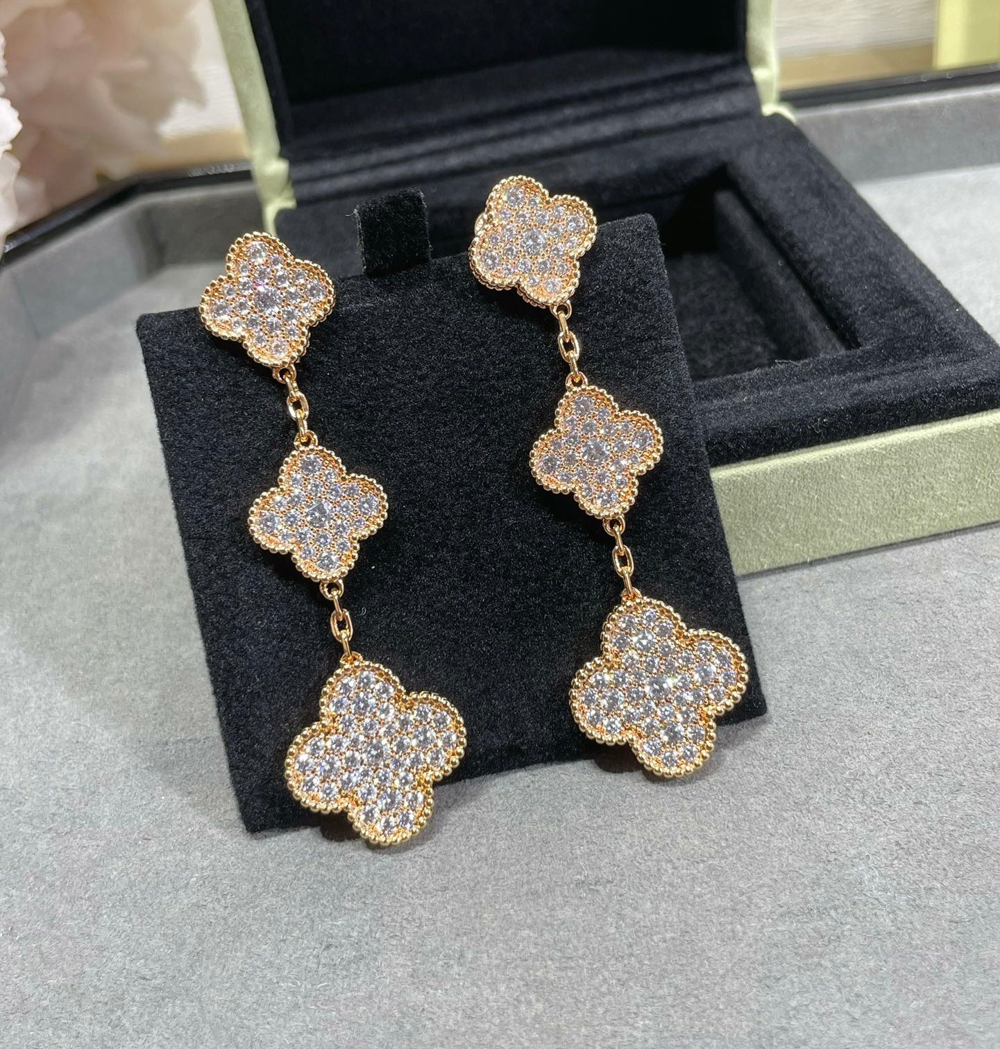 Lucky Clover Drop Earrings S925