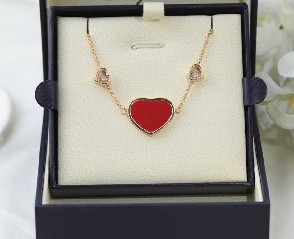 Happy Glass Heart Pendant