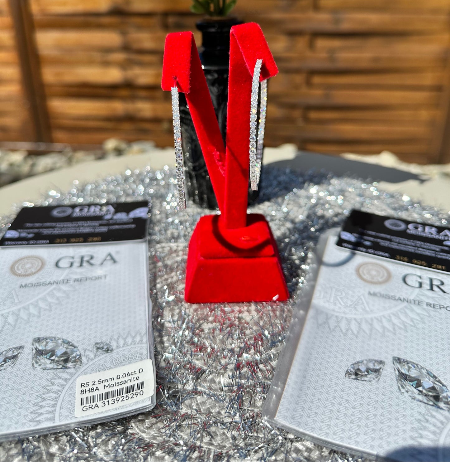 S925 Moissanite Hoop Earrings