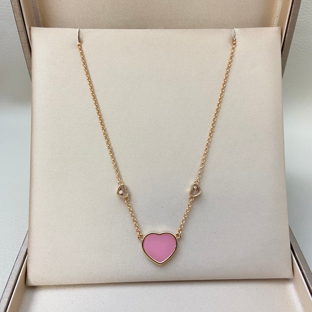 Happy Glass Heart Pendant
