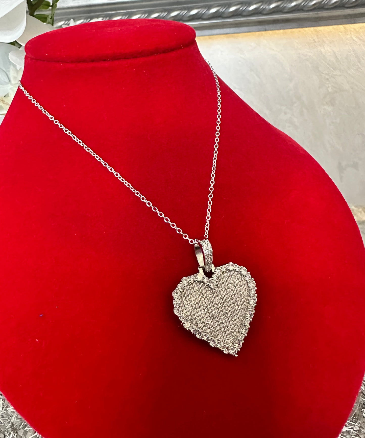 Iced Out Heart Pendant
