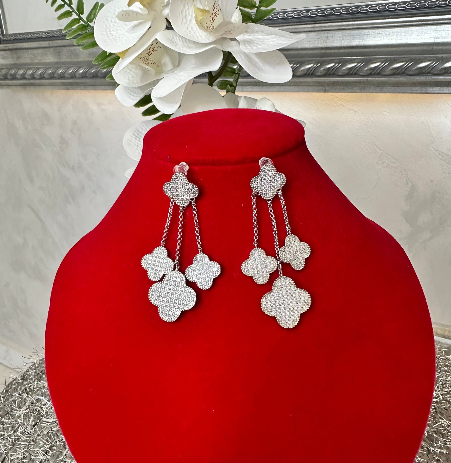 Four Leaf Clover Dangle Earrings