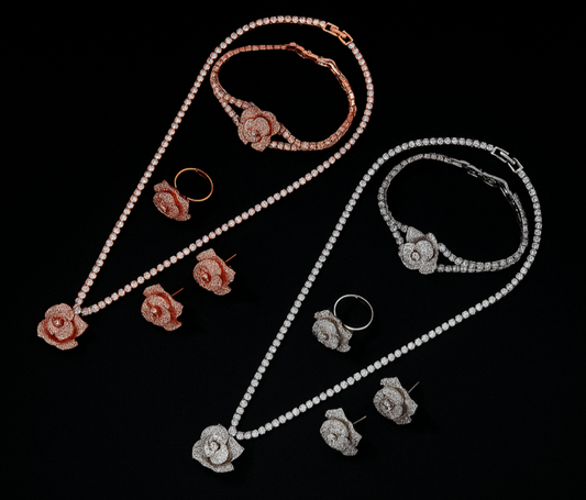 4 Piece Floral Tennis Set