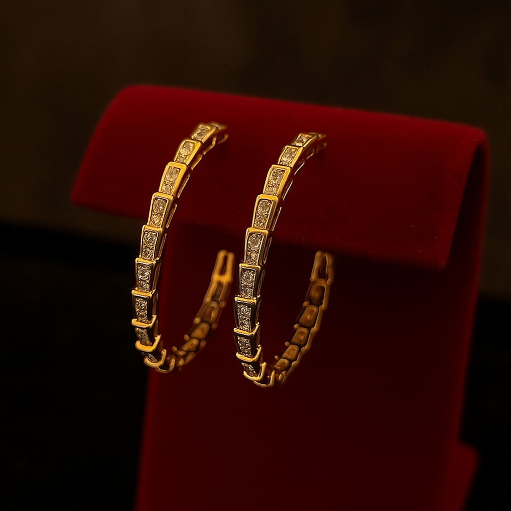 Serpenti Hoop Earrings
