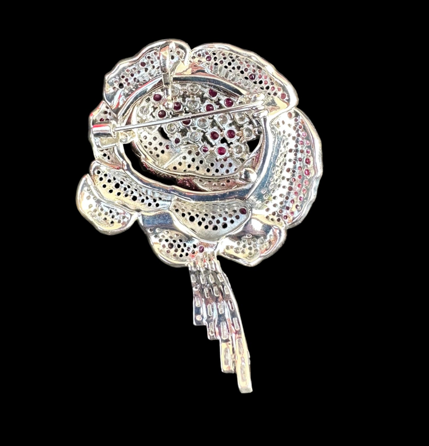 Amarisse™ Ruby Bloom Brooch Pendant 2in1