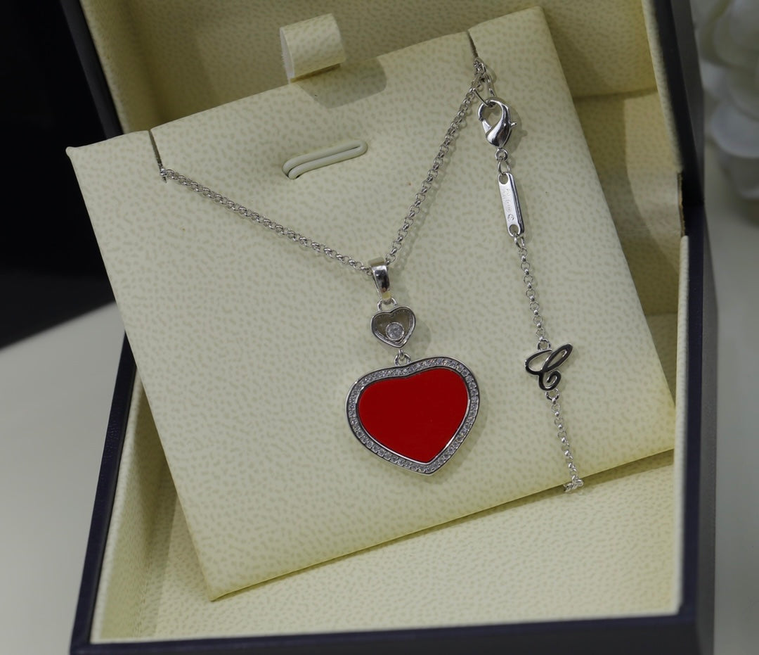 Happy Glass Heart Pendant