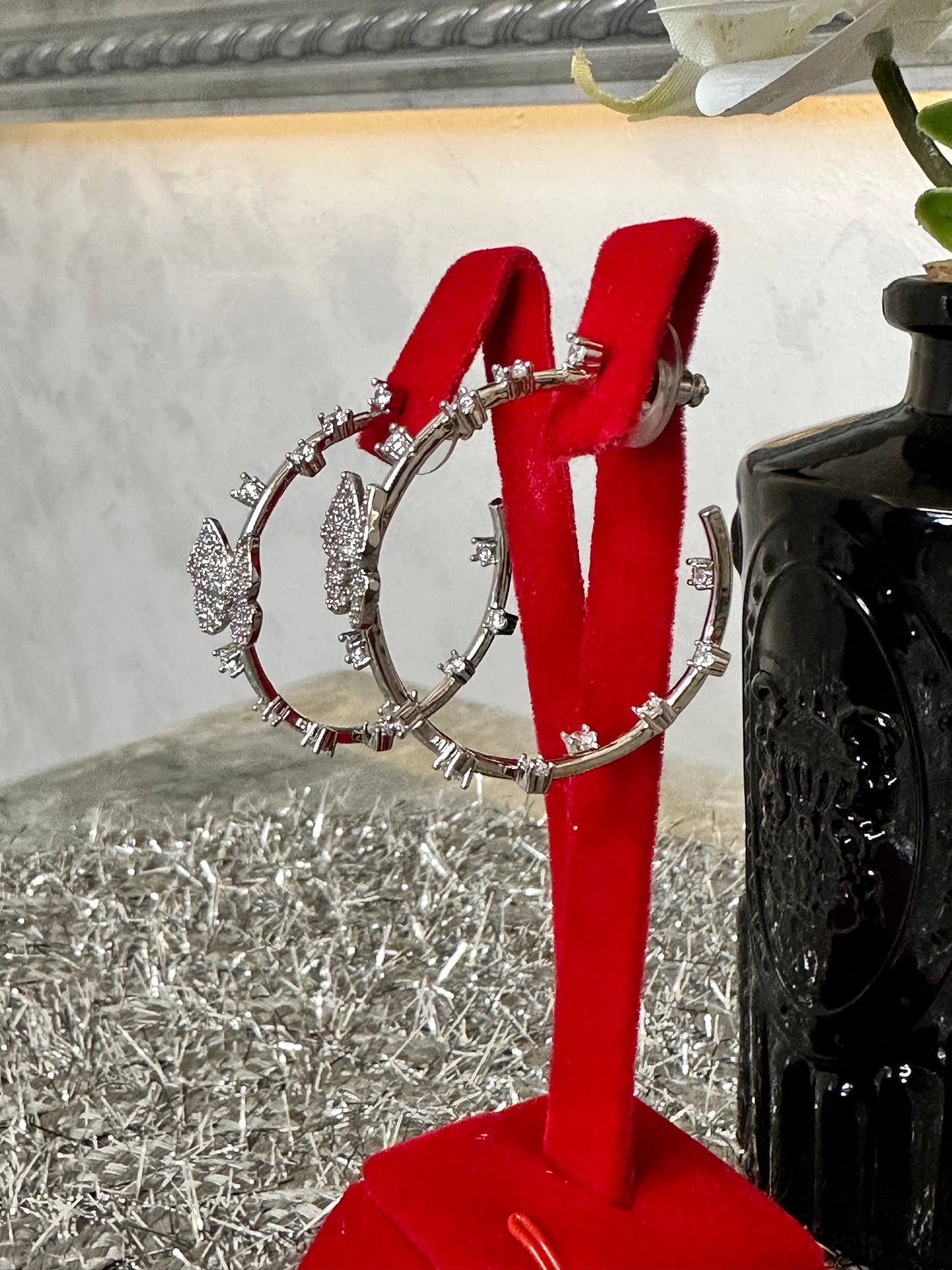 Butterfly Hoop Earrings