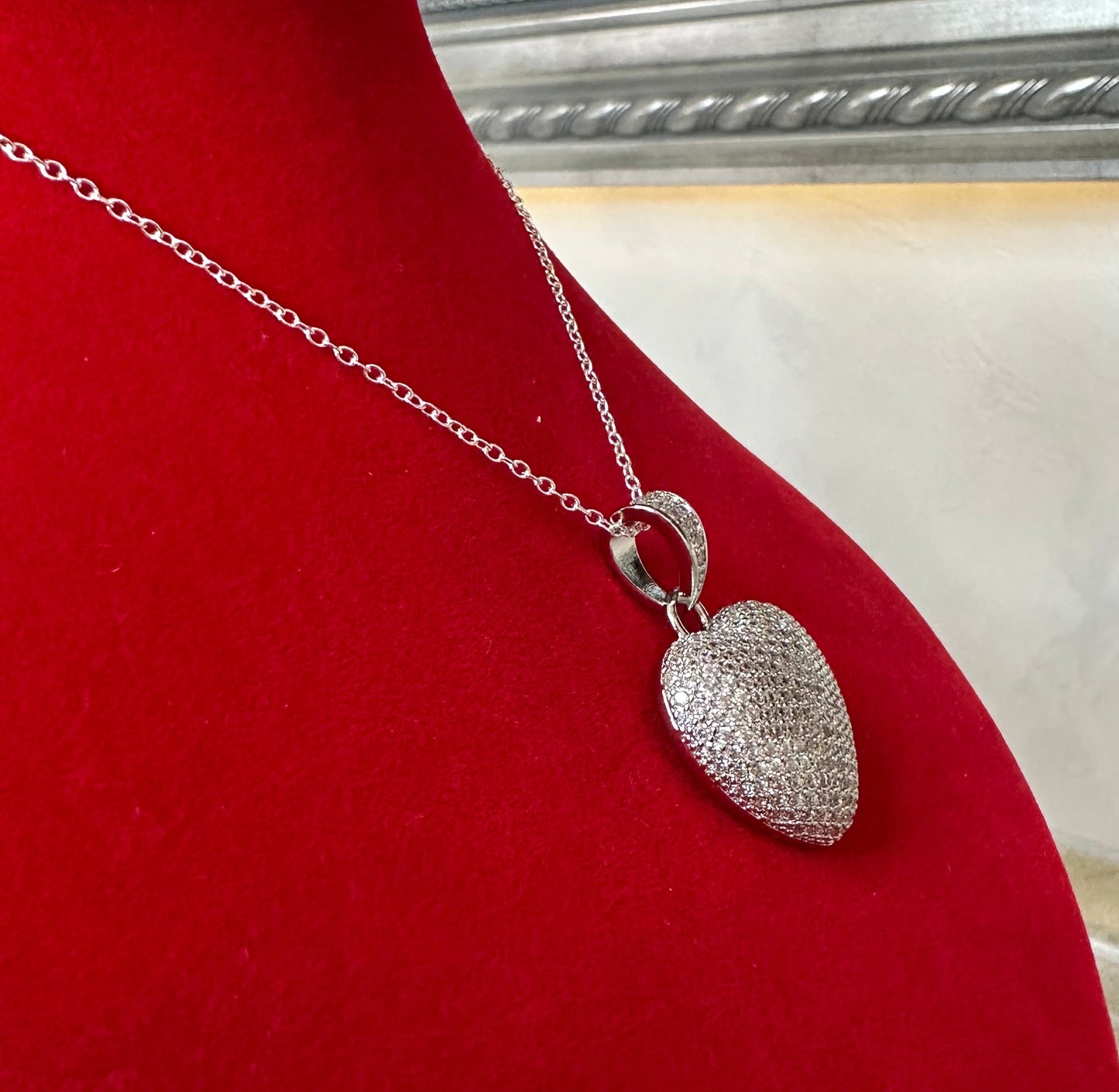 Iced Out Pavé Heart Pendant