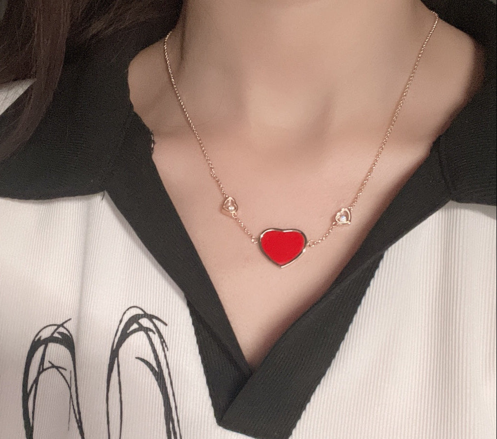 Happy Glass Heart Pendant