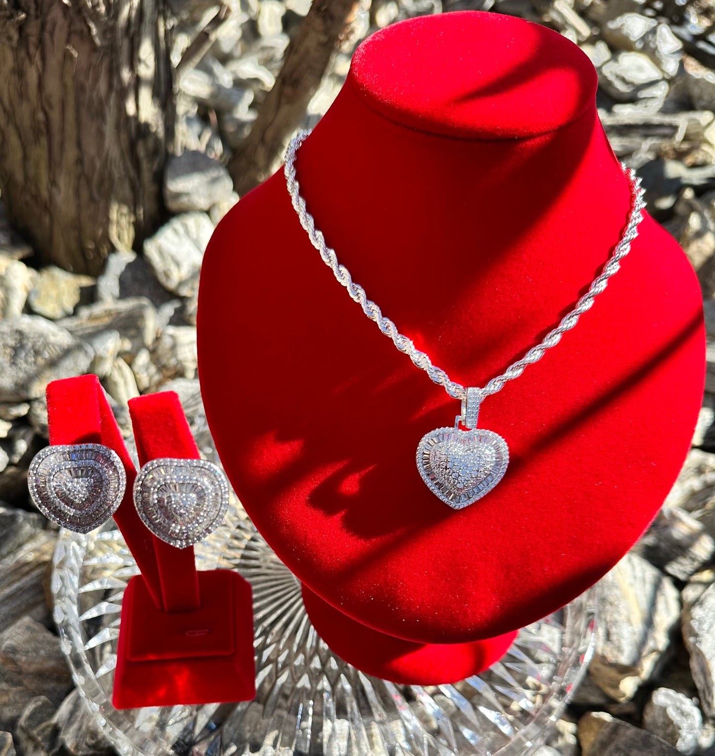 Baguette Heart Pendant