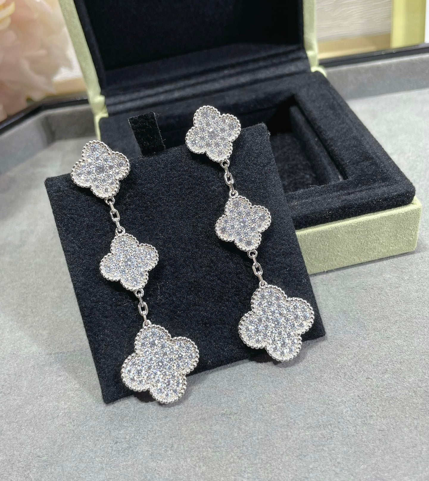 Lucky Clover Drop Earrings S925