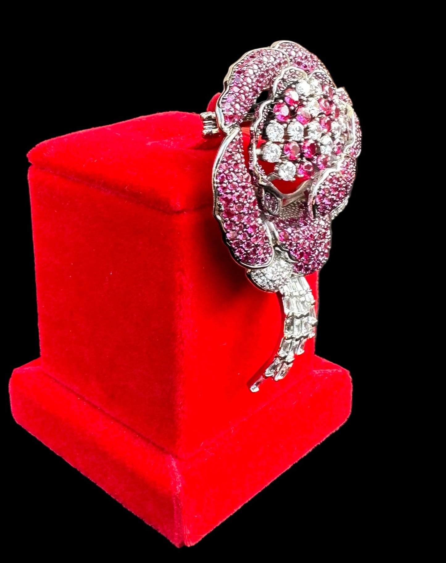 Amarisse™ Ruby Bloom Brooch Pendant 2in1