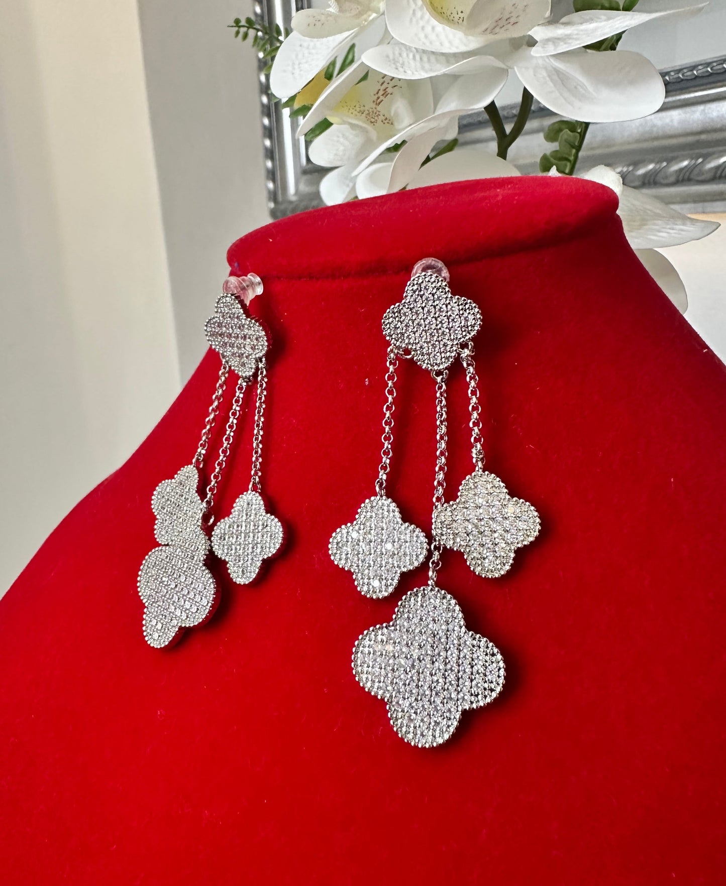 Four Leaf Clover Dangle Earrings