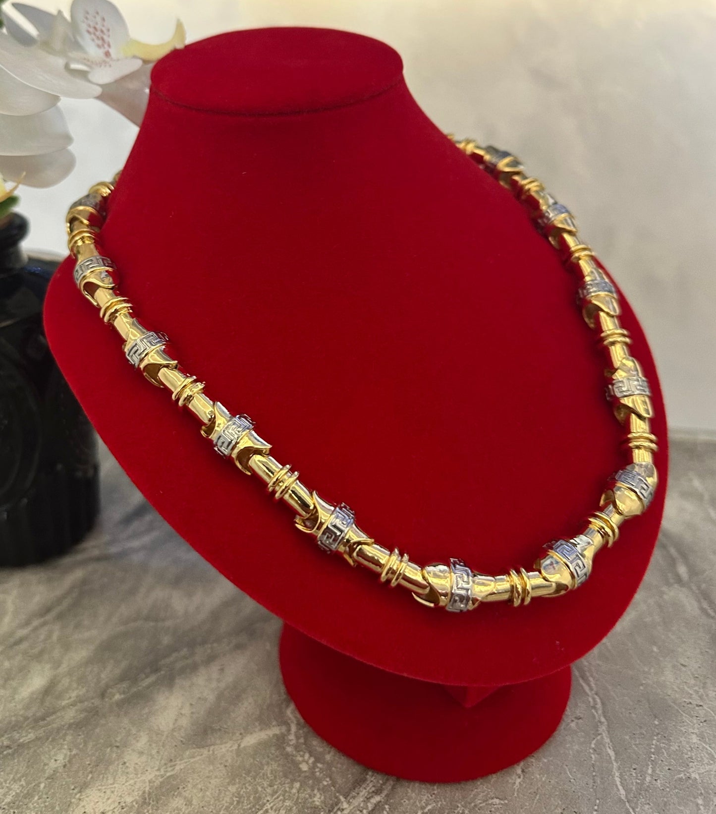 Greca Two Tone Men's Chain