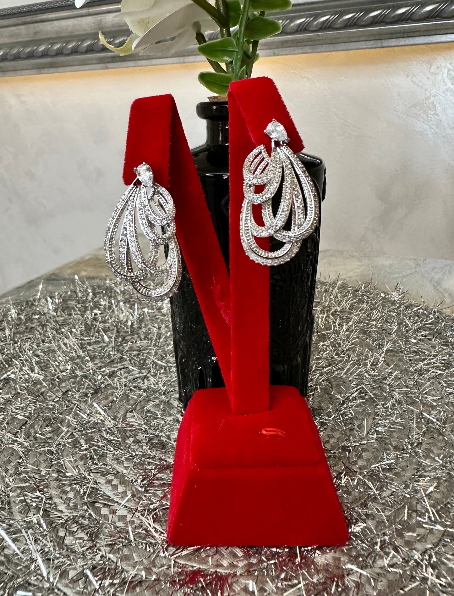 Cascade Teardrop 2 in 1 Earrings