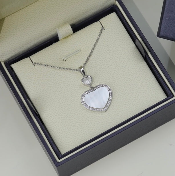 Happy Glass Heart Pendant