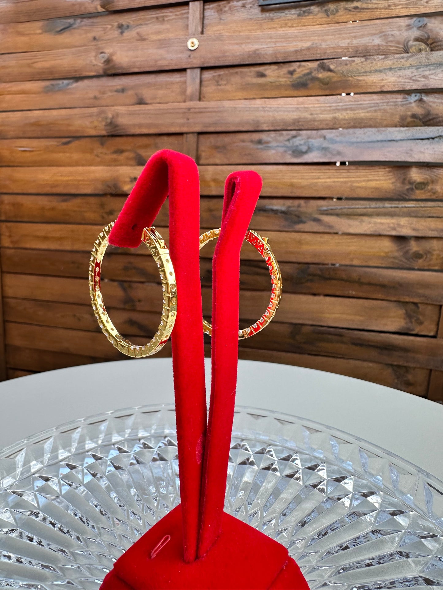 Iced Out Hoop Earrings