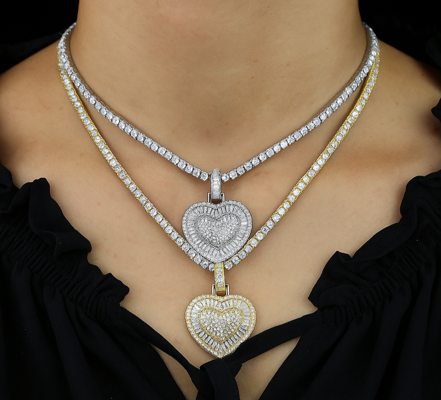 Baguette Heart Pendant