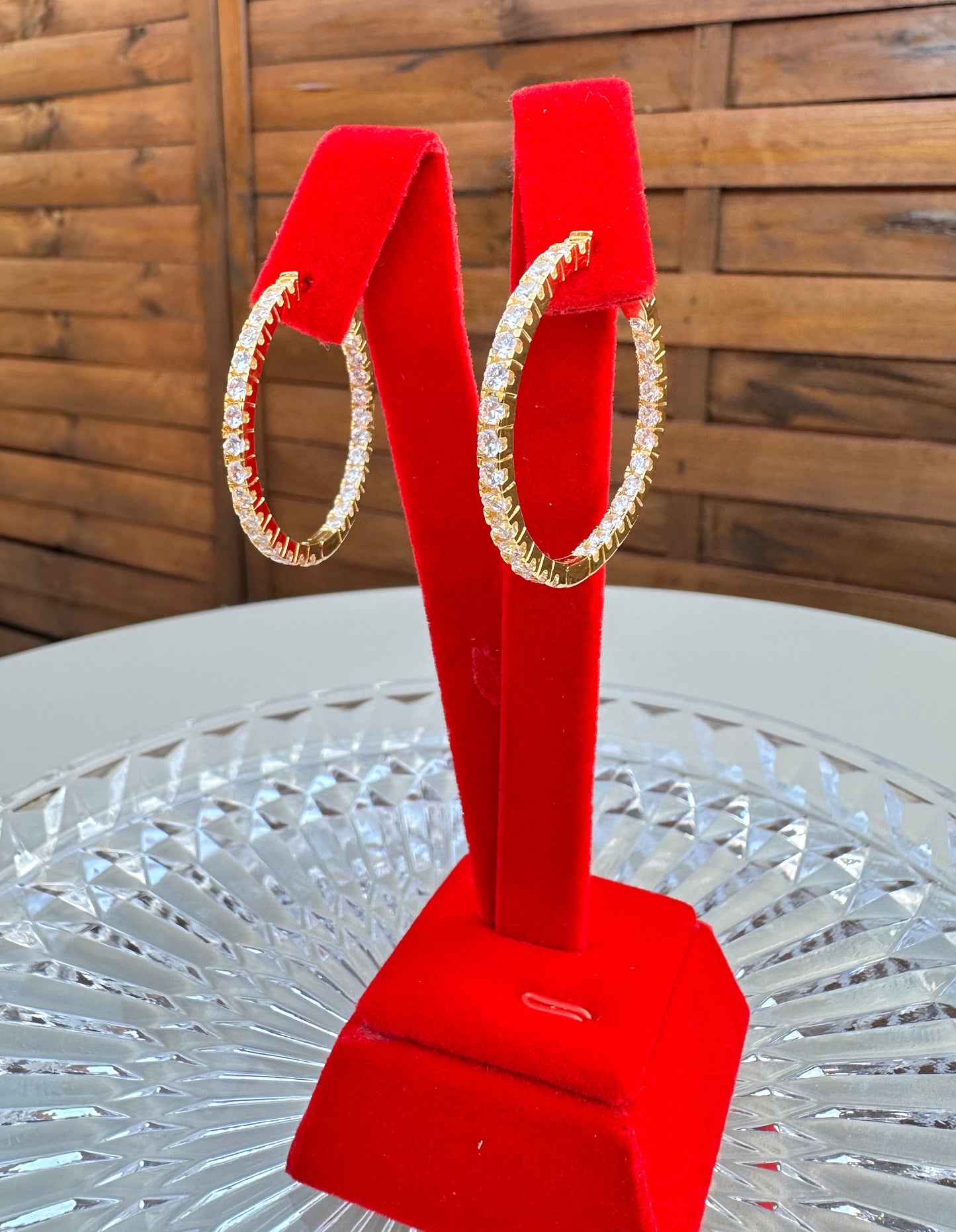 Iced Out Hoop Earrings