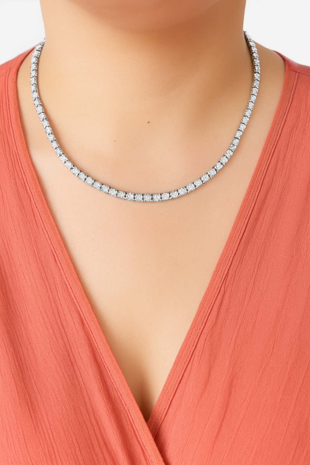 Modalita™ 18K White Gold Tennis Bracelet & Necklace