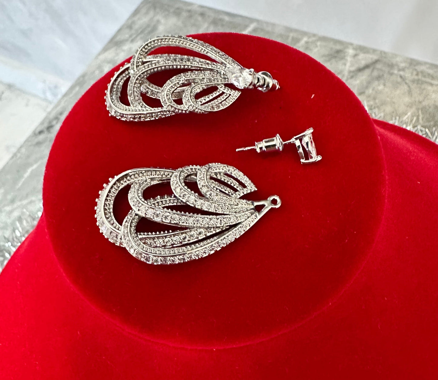 Cascade Teardrop 2 in 1 Earrings