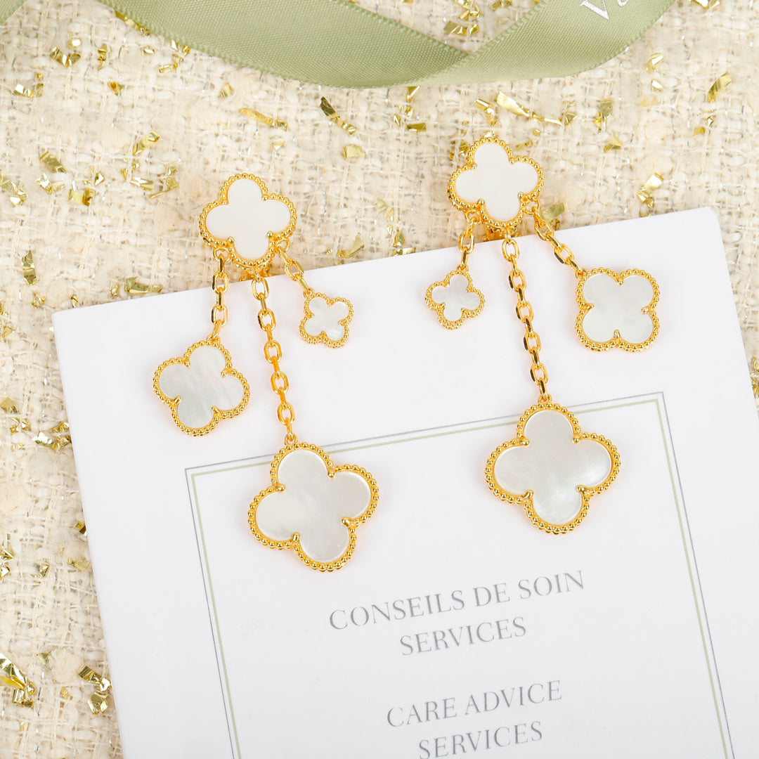 Lucky Clover Drop Earrings S925
