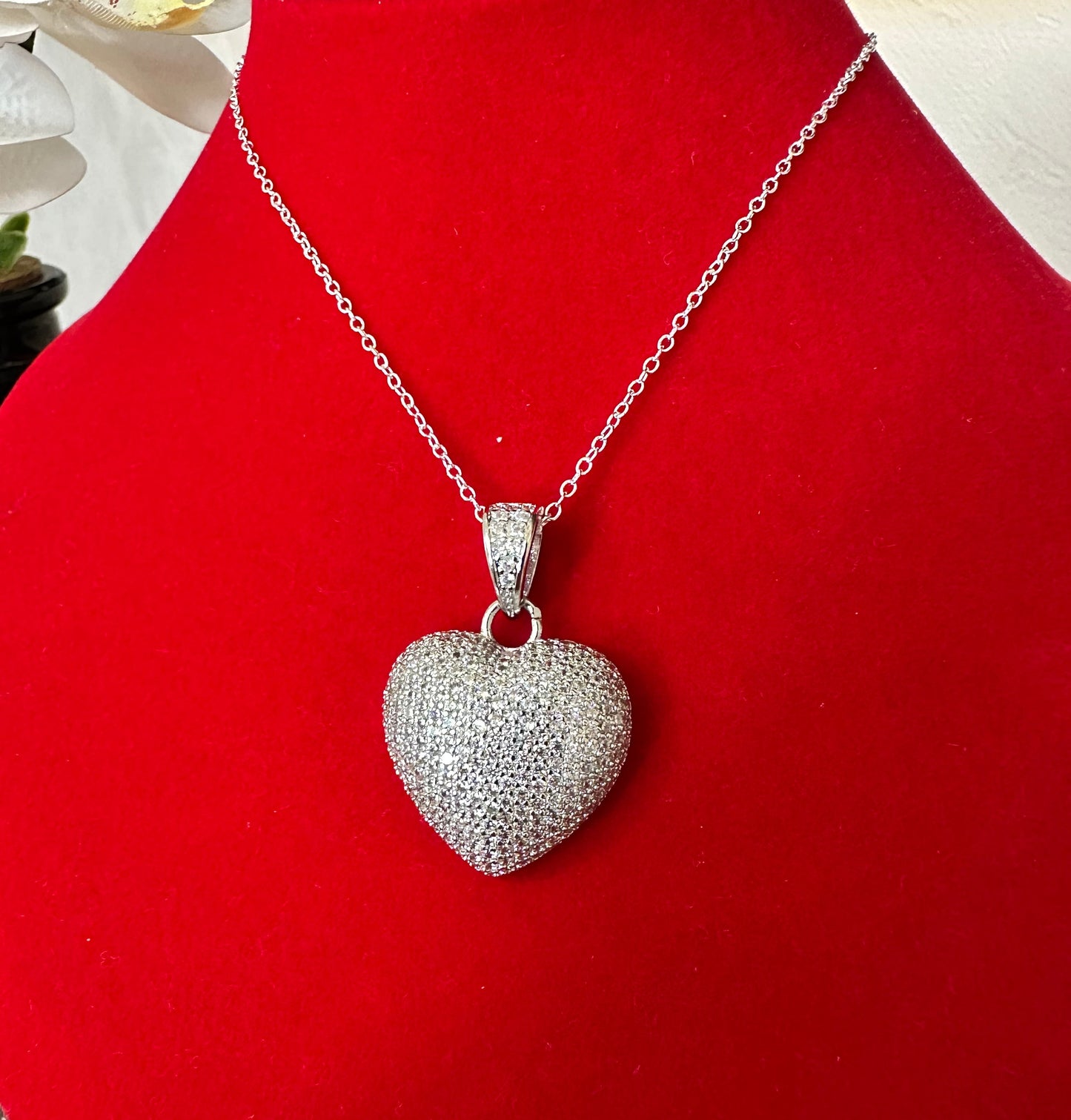 Iced Out Pavé Heart Pendant