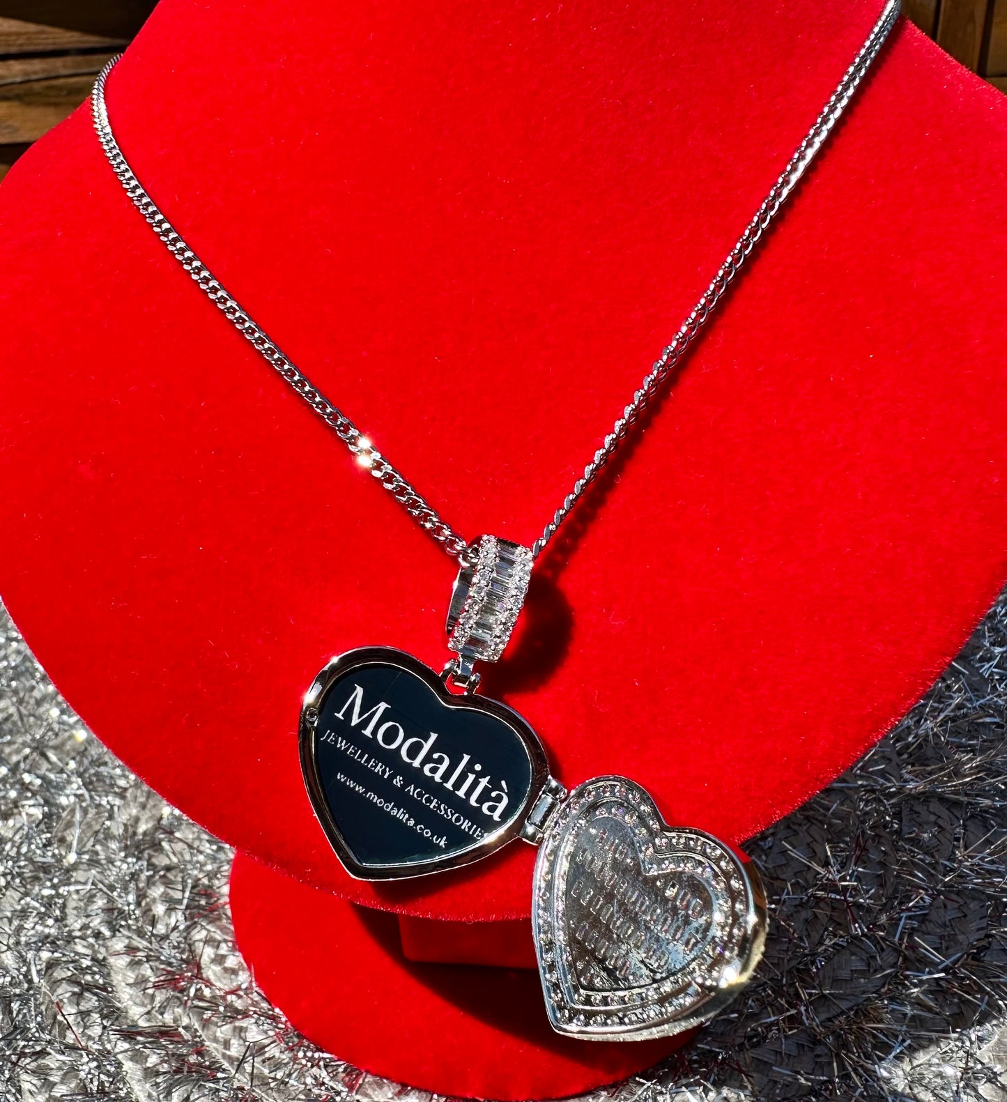 Photo Iced Out Heart Pendant