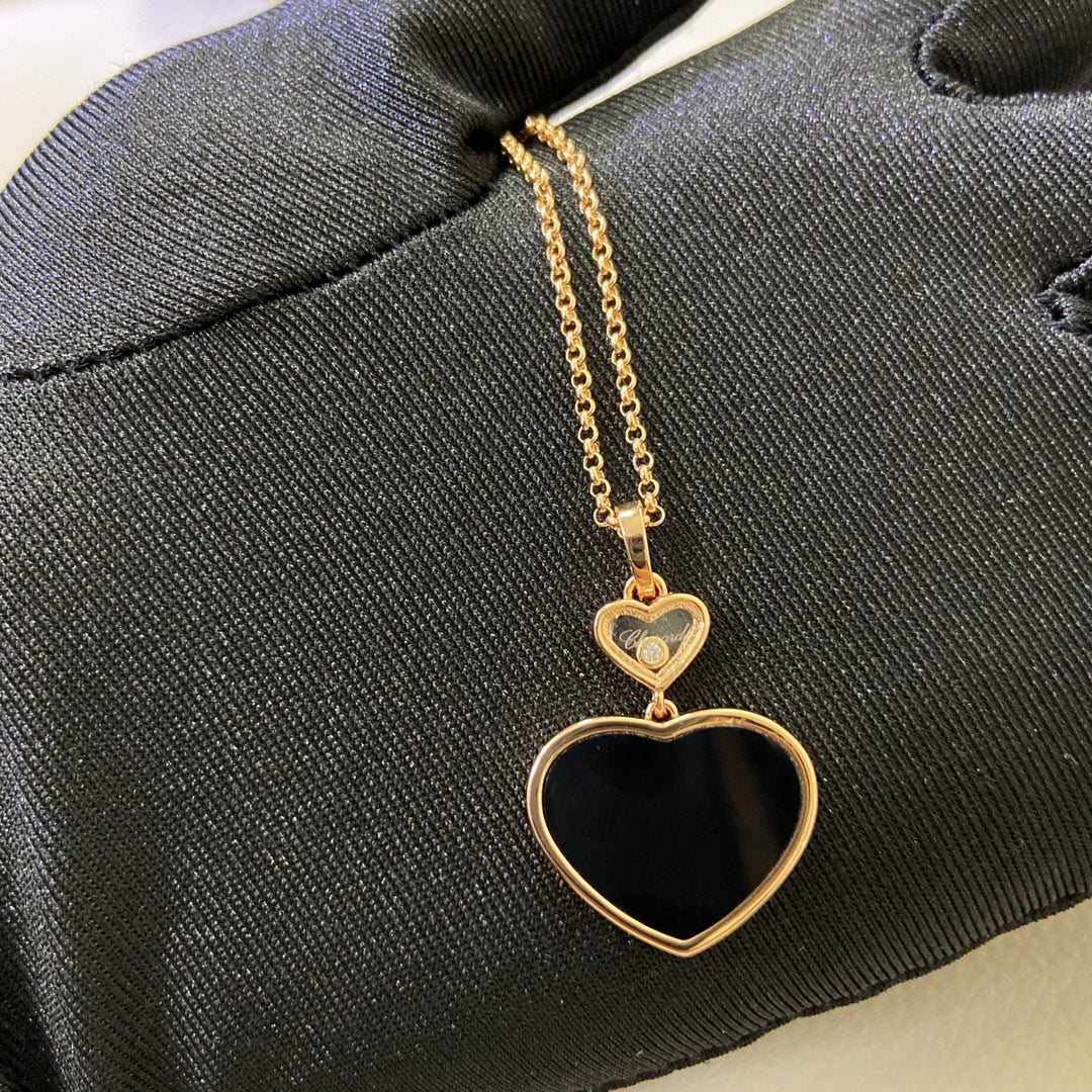 Happy Glass Heart Pendant
