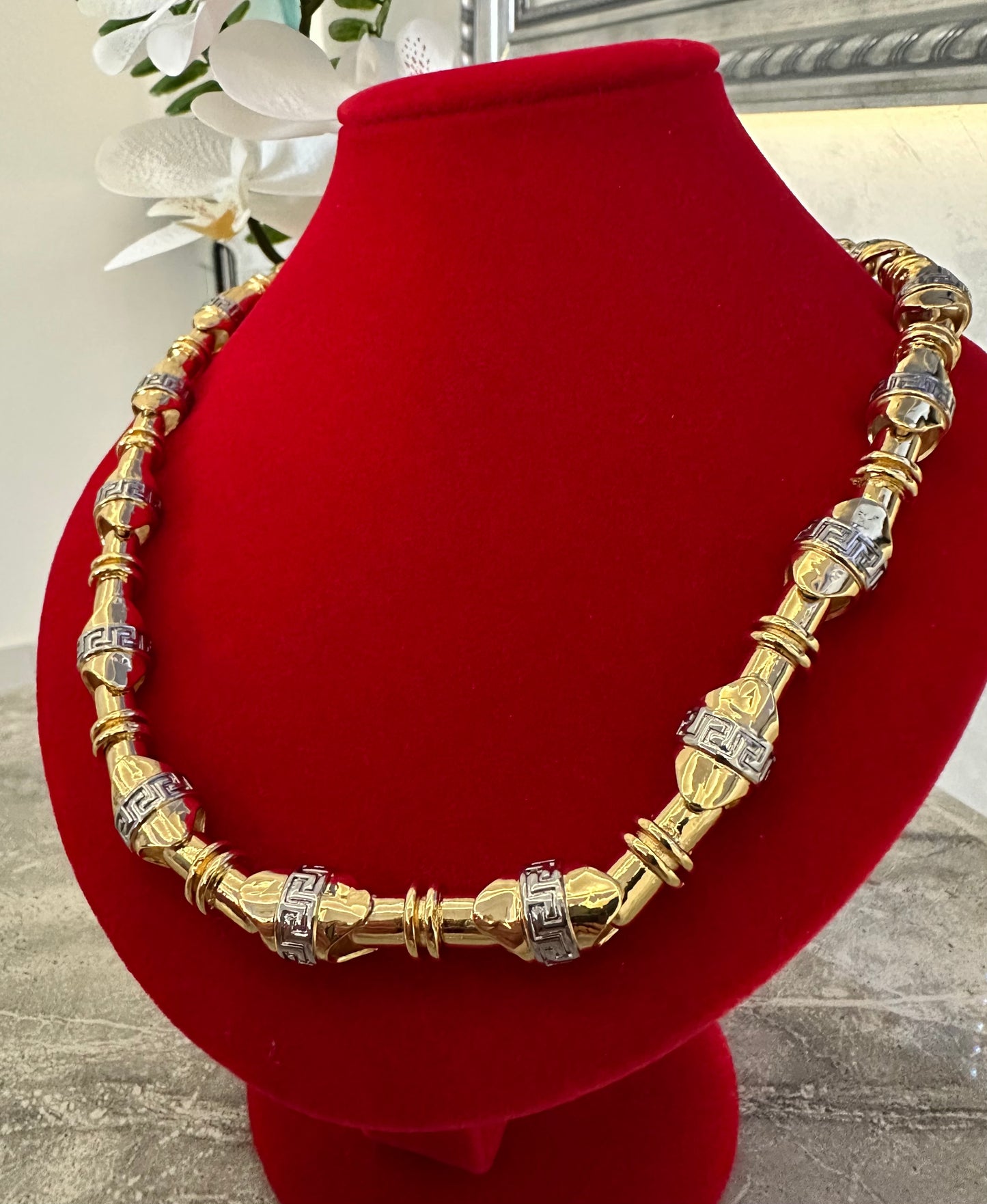 Greca Two Tone Men's Chain