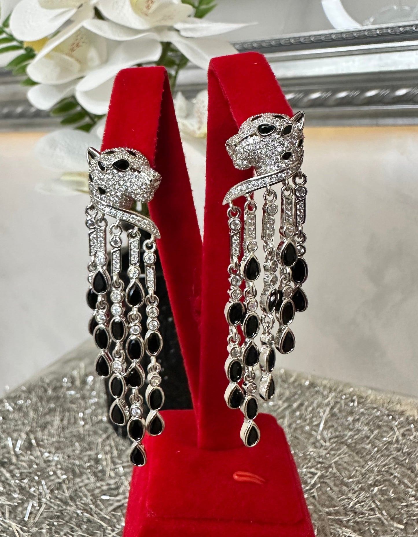 Panthere Necklace & Earrings Set
