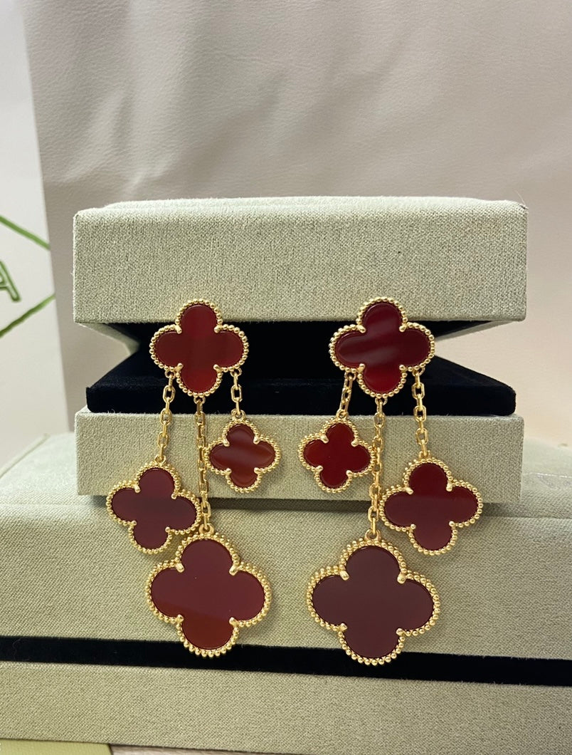 Lucky Clover Drop Earrings S925