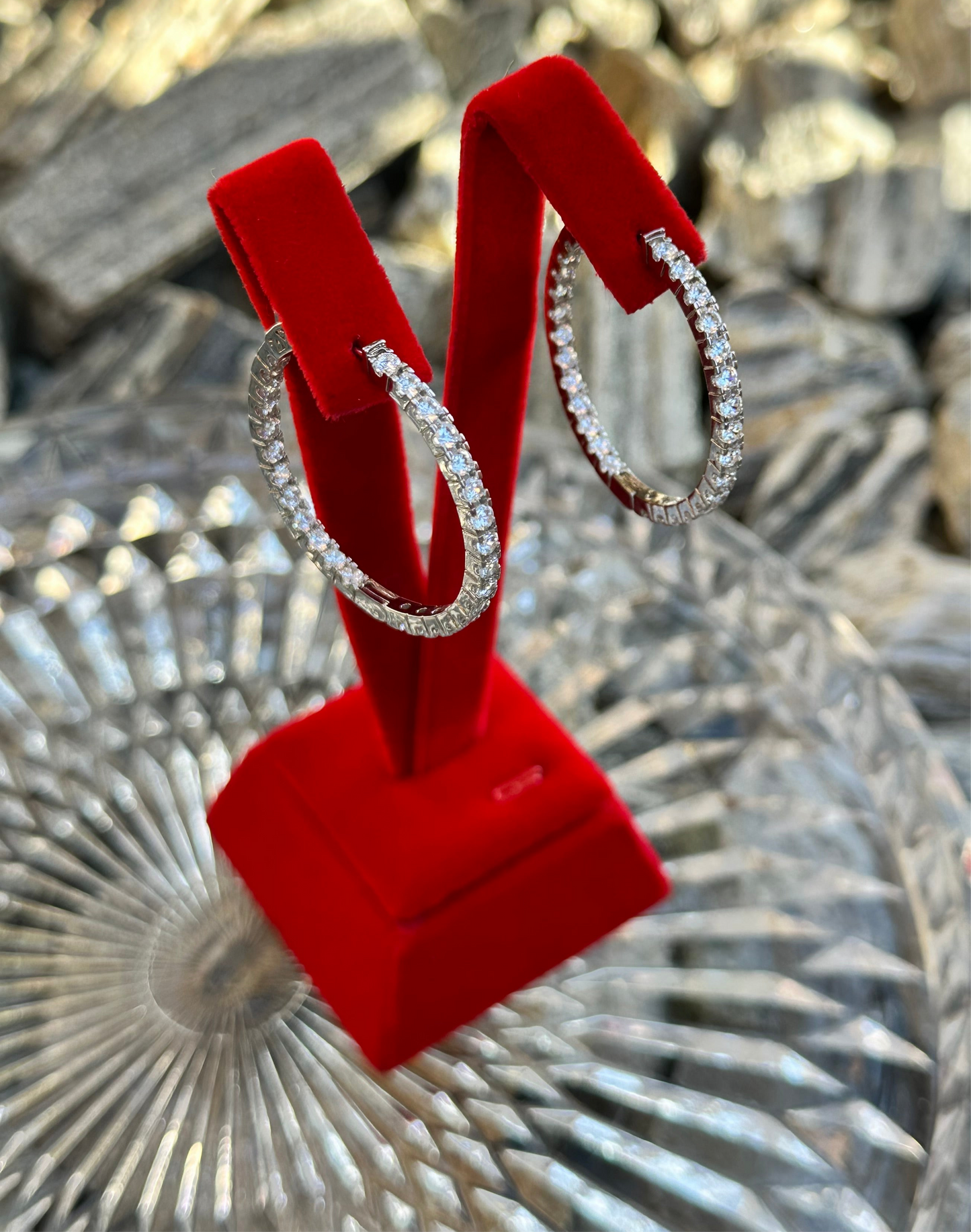 Iced Out Hoop Earrings