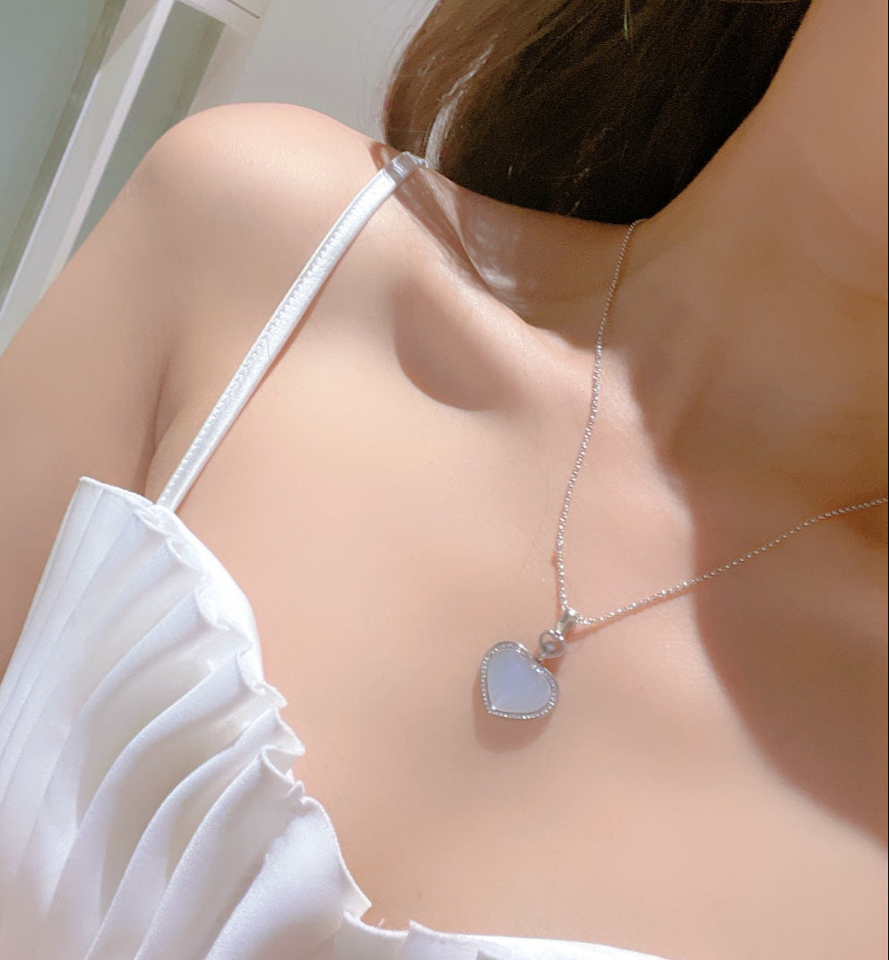 Happy Glass Heart Pendant