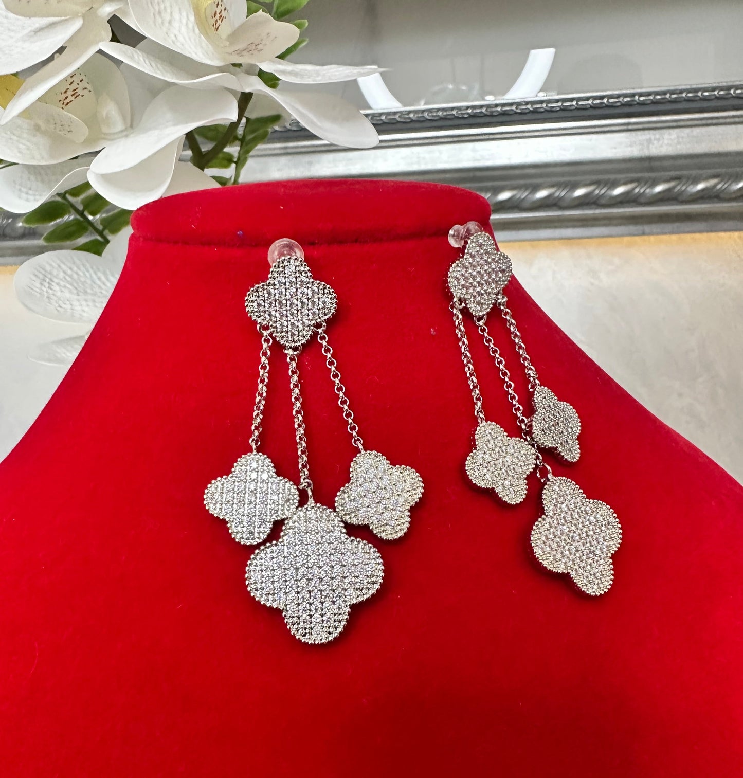 Four Leaf Clover Dangle Earrings