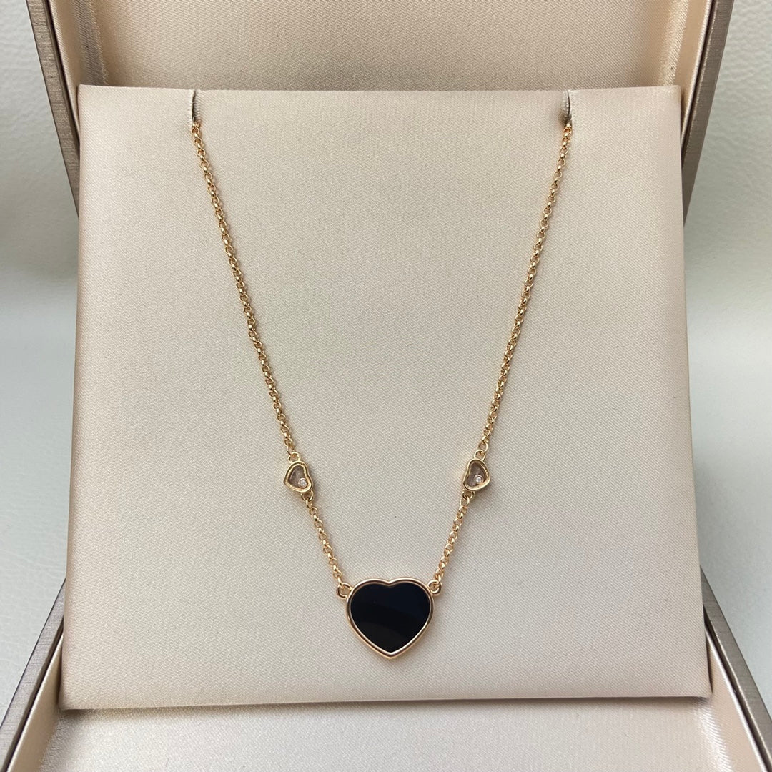 Happy Glass Heart Pendant
