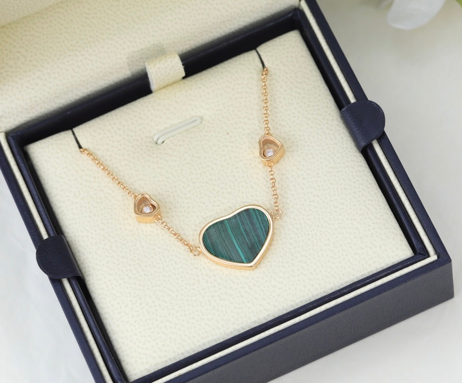 Happy Glass Heart Pendant