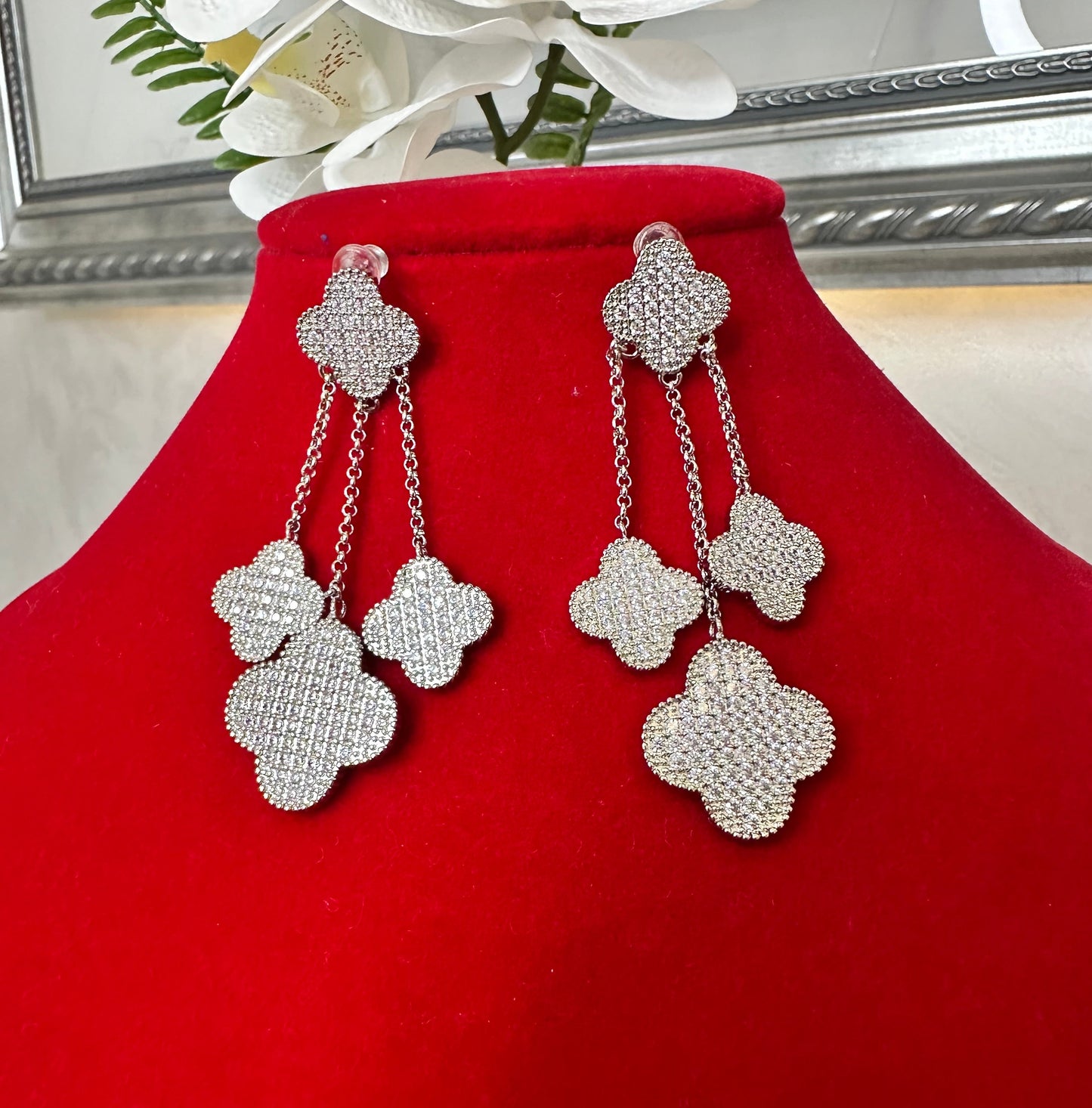 Four Leaf Clover Dangle Earrings