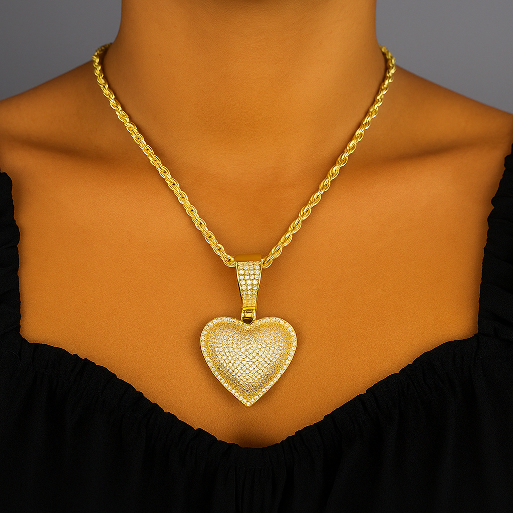 Iced Out Miami Heart Pendant