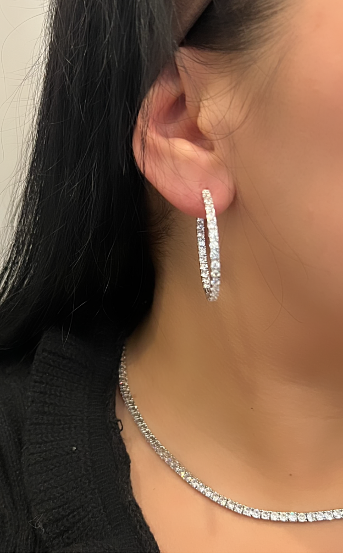 Iced Out Hoop Earrings