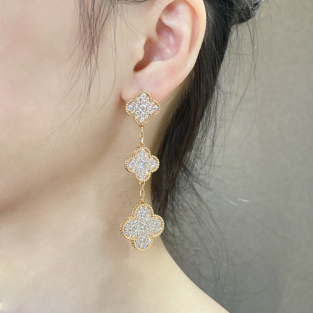 Lucky Clover Drop Earrings S925