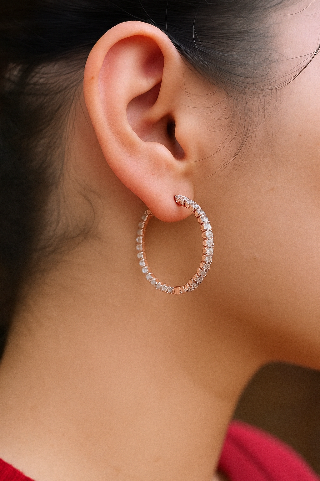 Iced Out Hoop Earrings