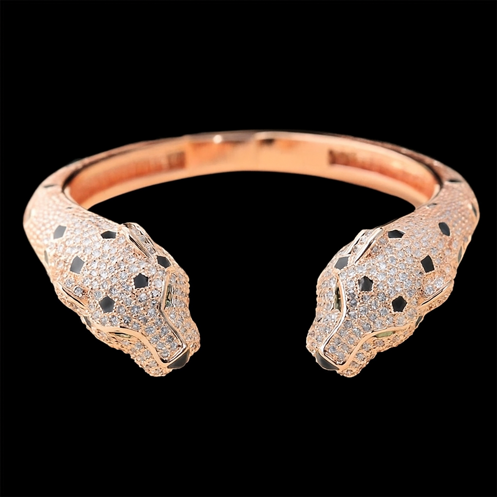 Panthere Cuff Bracelet and Ring Set