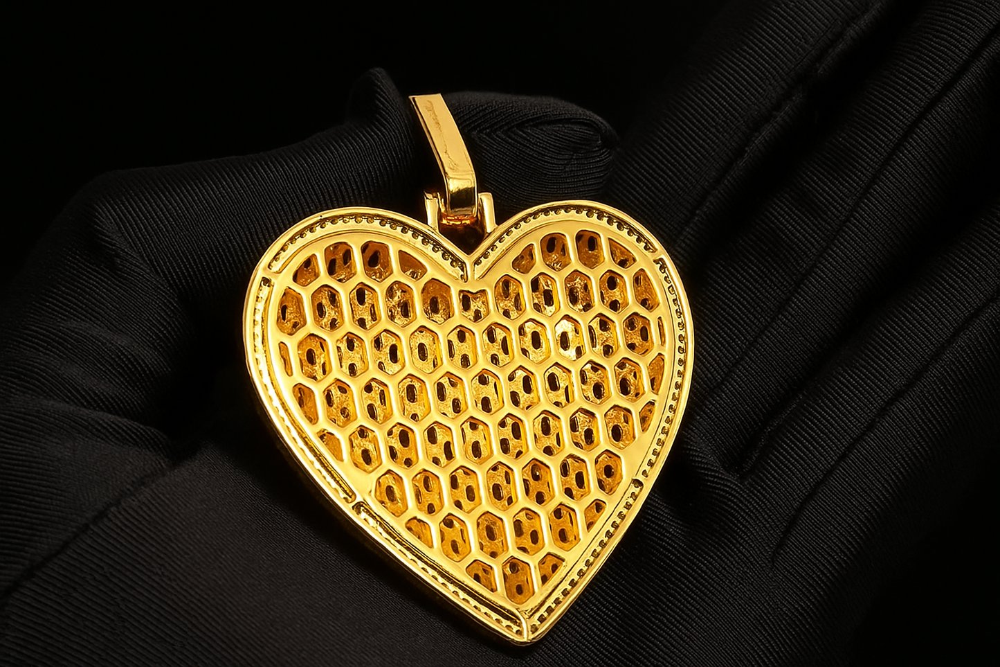 Large Iced Out Heart Pendant