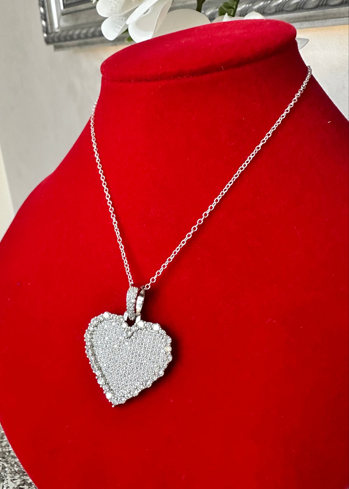 Iced Out Heart Pendant