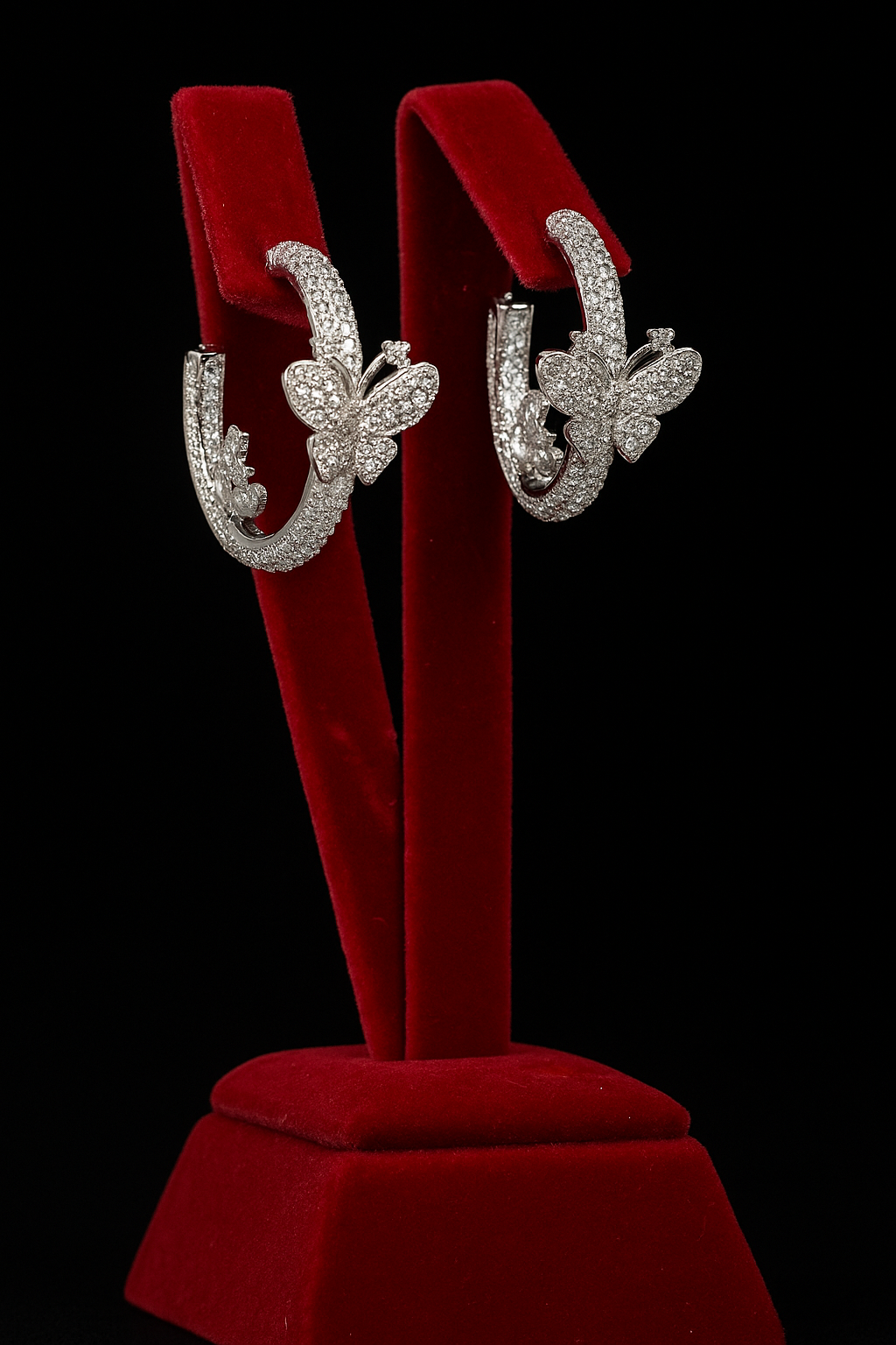 Swallowtail Hoop Earrings